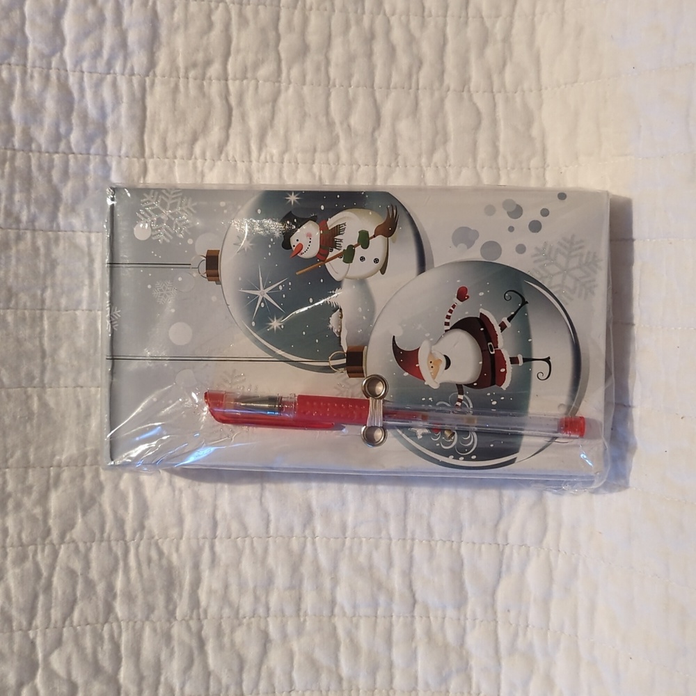Christmas notepad with gel pen